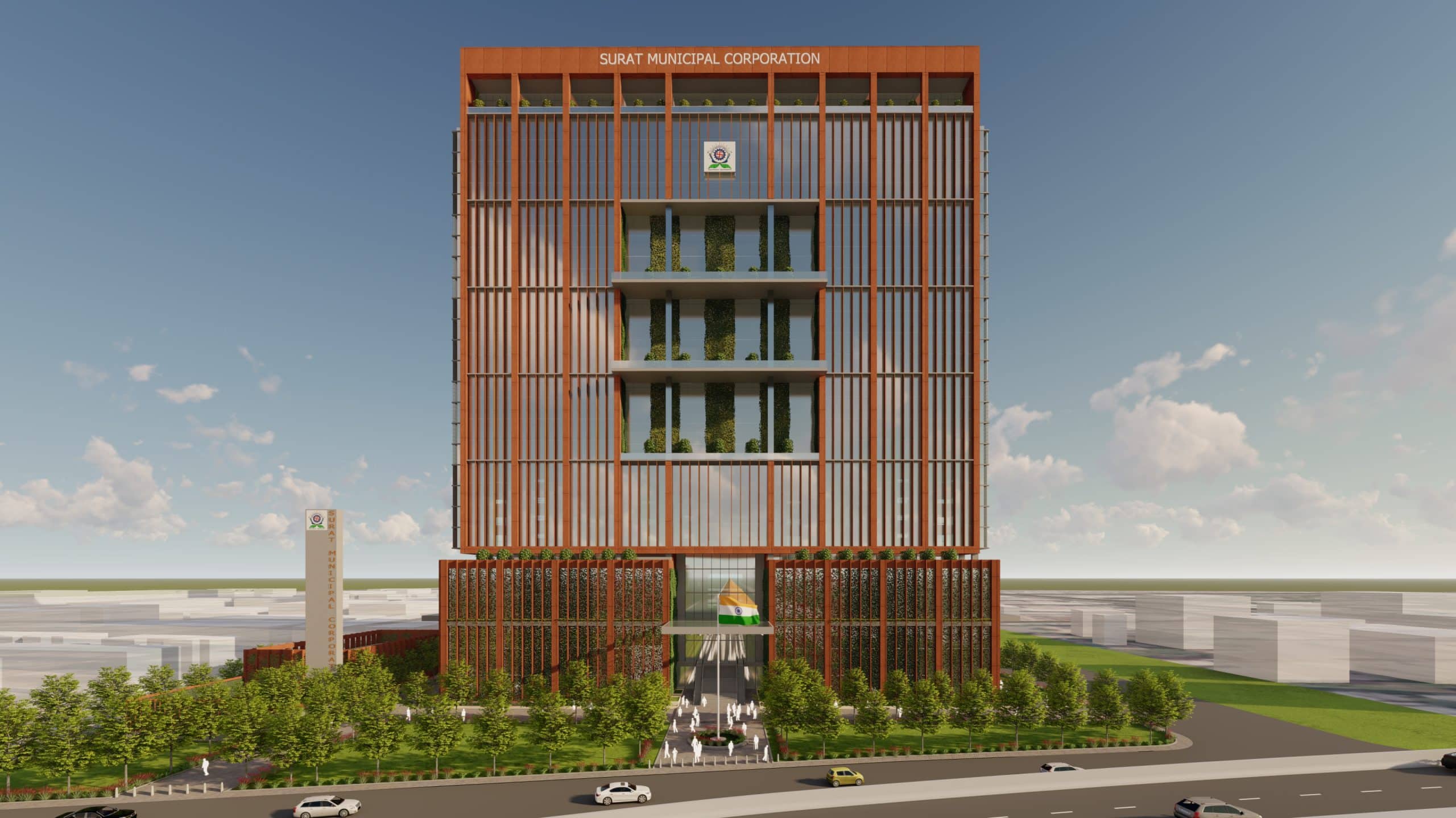 surat-municipal-corporation-high-rise-office-campus-ini-design-studio